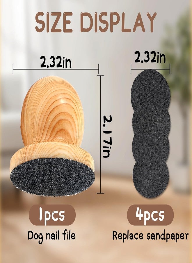 DAWZMR DAUNZMR Dog Nail File with 4 Pcs Replaceable Sandpaper, Nail Grinder Board for Dogs & Cats - Image 2